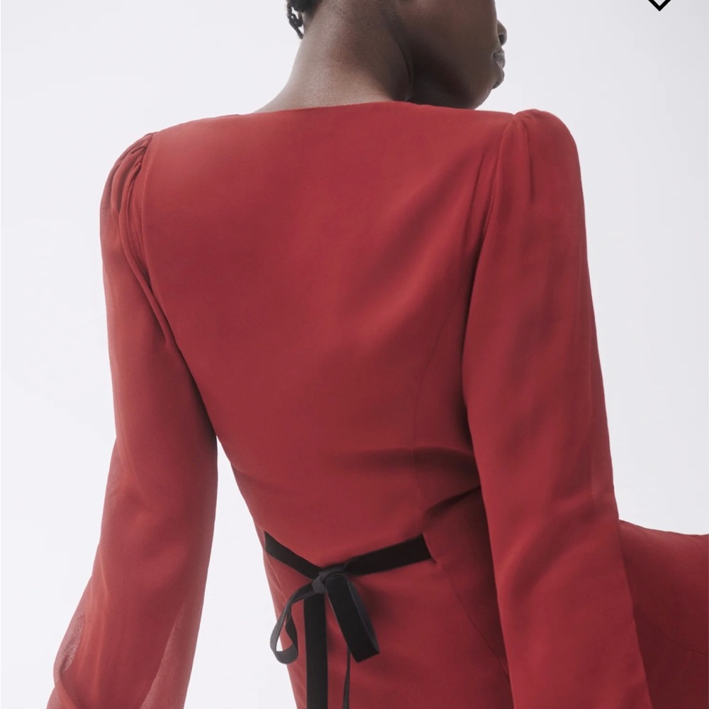 Reformation Brogan Long Sleeve Button Front Dress NWT